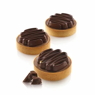 Kitchen utensils - KIT TARTE RING HONORE ø80 MM - SET SILICONE MOULD + 8 RINGS - SILIKOMART S.R.L.