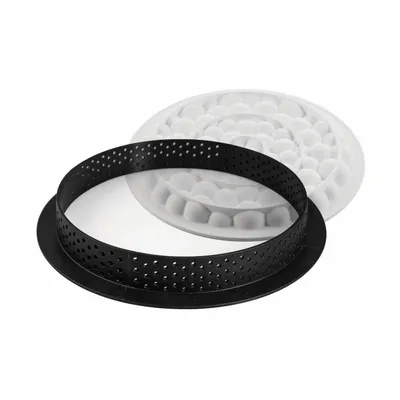 Kitchen utensils - KIT TARTE RING BUBBLE ø190 MM - SET SILICONE MOULD ø170 + RING - SILIKOMART S.R.L.