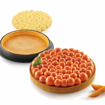 Kitchen utensils - KIT TARTE RING BUBBLE ø190 MM - SET SILICONE MOULD ø170 + RING - SILIKOMART S.R.L.