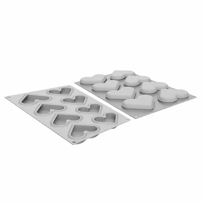 Kitchen utensils - MINI LOVE STORY - SILICONE MOULD N.8 80X66 H 12 MM + CUTTER - SILIKOMART S.R.L.