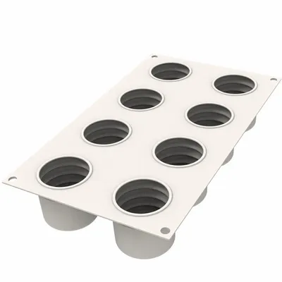 Kitchen utensils - SWEET LAYERS - SILICONE MOULD N.8 ø55 H 55 MM + CUTTER - SILIKOMART S.R.L.