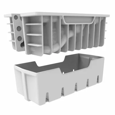 Kitchen utensils - KIT NORTH POLE 940 - SET 2 SILICONE MOULDS 210X87 H 80 MM + PLASTIC SUPPORT - SILIKOMART S.R.L.