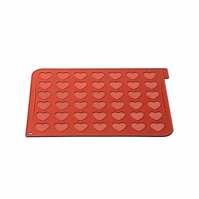 Kitchen utensils - MAC03 HEART - SILICONE MAT N.42 MACARON 38X35 MM - SILIKOMART S.R.L.