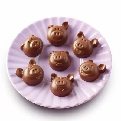 Ustensiles de cuisine - SCG35 CHOCO PIGS - MOULE EN SILICONE 31X29 MM - SILIKOMART S.R.L.