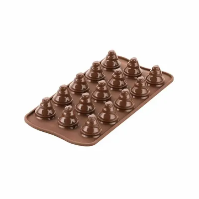 Kitchen utensils - SCG054 3D - SILICONE MOULD N.15 CHOCO TREES ø28 H 30 MM - SILIKOMART S.R.L.