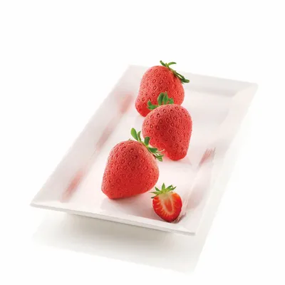 Kitchen utensils - FRAGOLE E PANNA - SILICONE MOULD N. 6 STRAWBERRY 3D ø59 H 61 MM - SILIKOMART S.R.L.