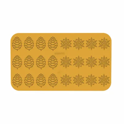 Kitchen utensils - INVERNO - SILICONE MOULD N.12 PINE CONE 67X47 - N.12 SNOWFLAKES ø60 MM - SILIKOMART S.R.L.