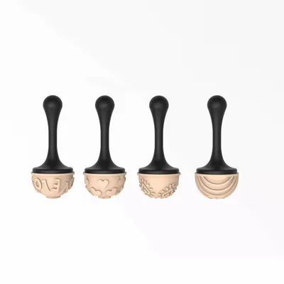 Kitchen utensils - CHOCO STAMP C - 4 STAMPS HANDLE + 4 SILICONE MOULDS ø31 H 17 MM - SILIKOMART S.R.L.