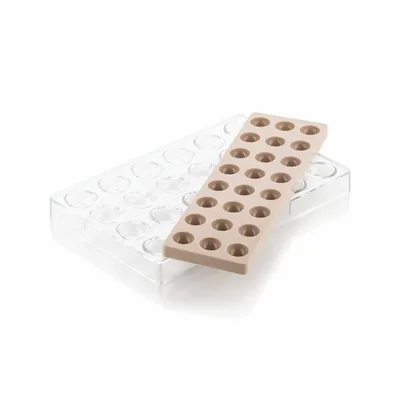 Kitchen utensils - CH013 - KIT SEMISFERA 01 - TRITAN MOULD + SILICONE MOULD N. 24 Ø31 H 16 - SILIKOMART S.R.L.