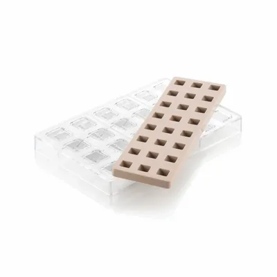 Kitchen utensils - KIT QUADRO 01 - CH015 TRITAN MOULD 25 X 25 H 15 MM + ICH015 SILICONE MOULD N. 24 - SILIKOMART S.R.L.