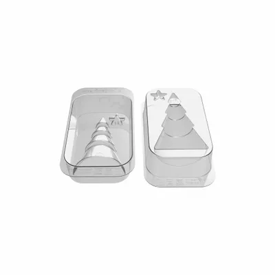 Kitchen utensils - WINTER TREE - KIT 2 THERMOFORMED MOULDS CHOCOLATE ø108 H 210 MM - SILIKOMART S.R.L.