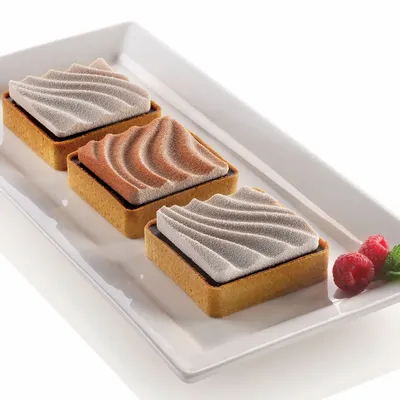 Kitchen utensils - KIT MINI TARTE SAND - SILICONE MOULD + 6 RINGS 80X80 MM - SILIKOMART S.R.L.