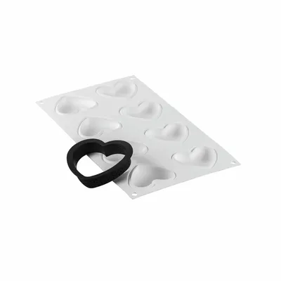 Kitchen utensils - KIT MINI TARTE PETIT AMOUR - SILICONE MOULD + 8 RINGS - SILIKOMART S.R.L.