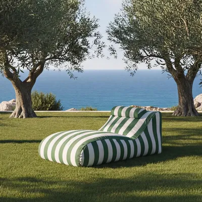 Transats - Chaise longue Chillero verte - CONTURE