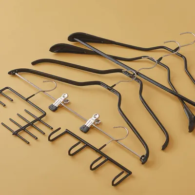 Office furniture and storage - MAWA metal belt hanger black 20.5cm pack of 25 - MAWA