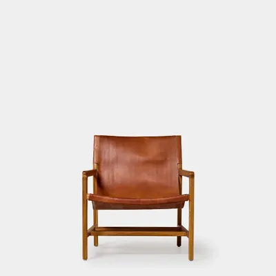 Armchairs - Hadi armchair - brown leather - DESIGN TRIP