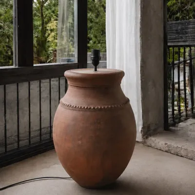 Floor lamps - Terracotta Rustic Floor Lamp N°54 - ARTISAN BY MF