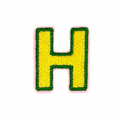 Objets de décoration - H - Alphabet brodé, thermocollant - à l'unité - PETIT POIRIER