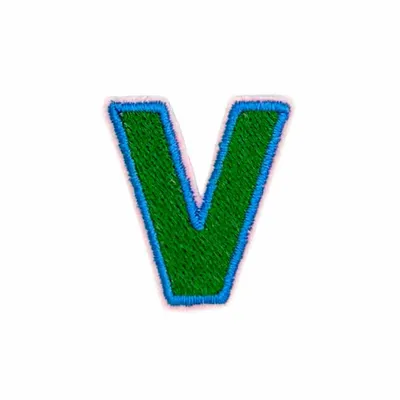 Customizable objects - V - Embroidered alphabet, iron-on - individually - PETIT POIRIER