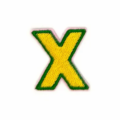 Objets personnalisables - X - Alphabet brodé, thermocollant - à l'unité - PETIT POIRIER