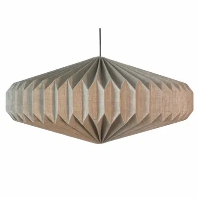 Hanging lights - ORCUS – Oval linen pendant light - HYDILE