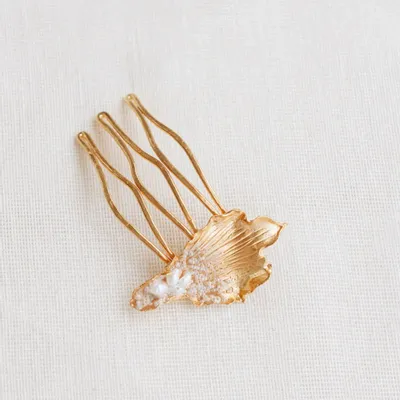 Accessoires cheveux - Peigne à feuilles de Clattleya - CÂPÂ JEWELRY