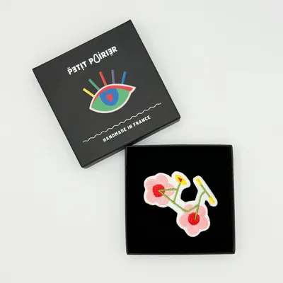 Cadeaux - Barrette brodée Bicyclette - PETIT POIRIER