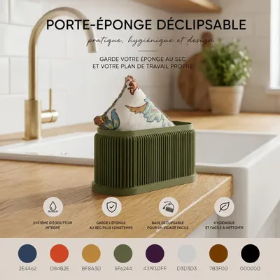 Dish Drainers - 3D printed sponge holder - Design and refined for the kitchen - CRÉA-TH