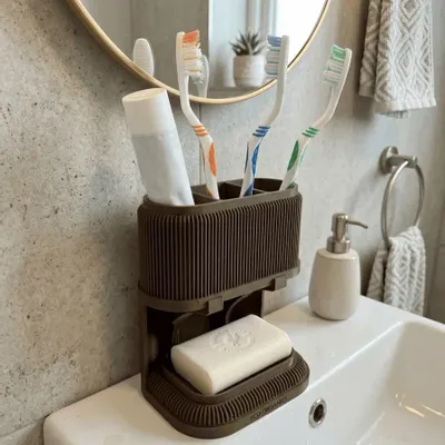 Installation accessories - Support vertical salle de bain 2-en-1 - CRÉA-TH