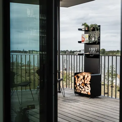 Equipements espace extérieur - Urbn Wood - Charcoal Black - Vertical Storage - URBN GARDN