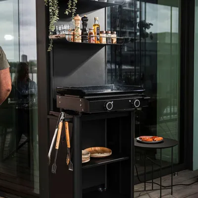 Cuisines de jardin - Urbn Plancha - Charcoal Black - Outdoor Kitchen / Coffee corner - URBN GARDN