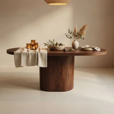 Dining Tables - Bullnose Oblong dining table - RAW MATERIALS