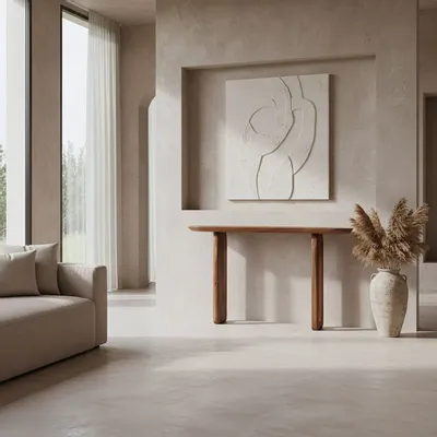 Console table - Bullnose console brown - RAW MATERIALS
