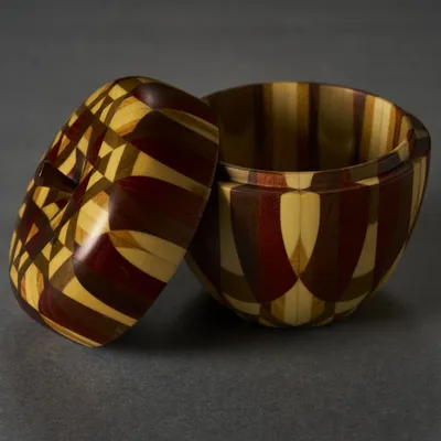 Decorative objects - Traditional Japanese Marquetry\" Apple "” Box — Hakone Yosegi - JAPAN WOOD X CRAFTSMANSHIP