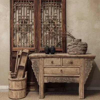 Desks - Original and old console desk - PAGODA INTERNATIONAL