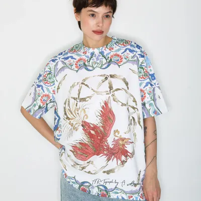 Prêt-à-porter - T-shirt imprimé intégral « Simurgh at Dawn » - MARALETTO