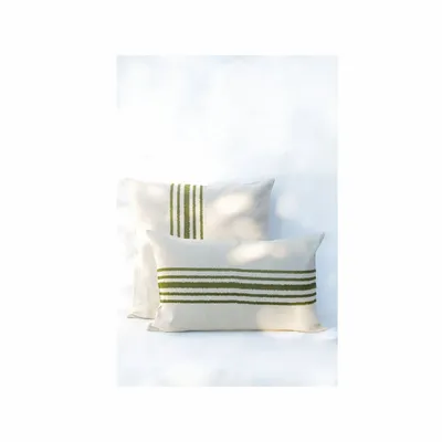 Coussins textile - NO-MAD Raku Cushion Cover in Cotton Linen with Embroidery - NO-MAD