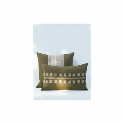 Coussins textile - NO-MAD Rekh & Chakhon Cushion Covers in Cotton Jute with Rice-Stitch E - NO-MAD