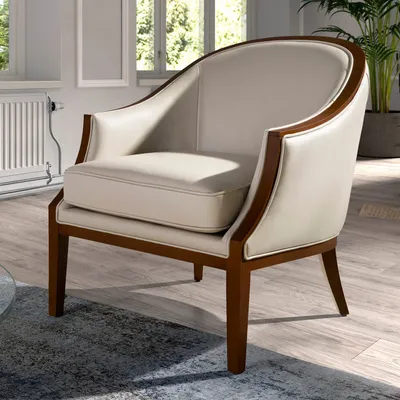 Fauteuils - Fauteuil en cuir sable - ANGEL CERDÁ