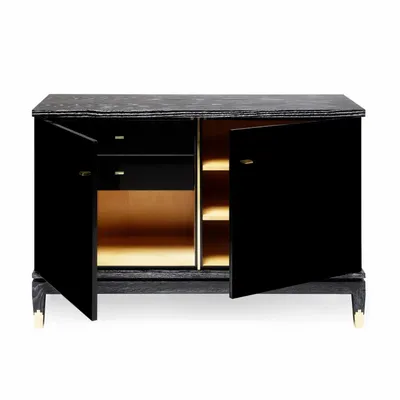 Hotel bedrooms - Anna Dining room Cabinet, solid wood, brass details legs, Portugal - DUISTT