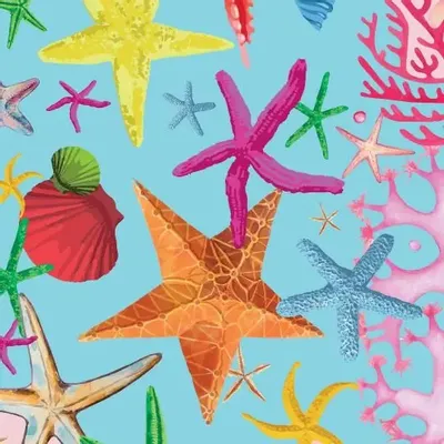 Travel accessories - Blue Starfish Beach Towel - BEACH VIBES