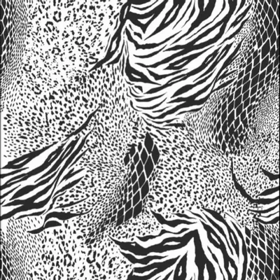 Accessoires de voyage - Serviette de plage Animalier Black & White - BEACH VIBES