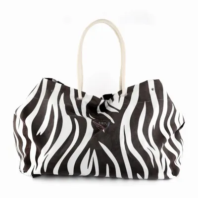 Bags and totes - Big Black & White Beach Bag - BEACH VIBES
