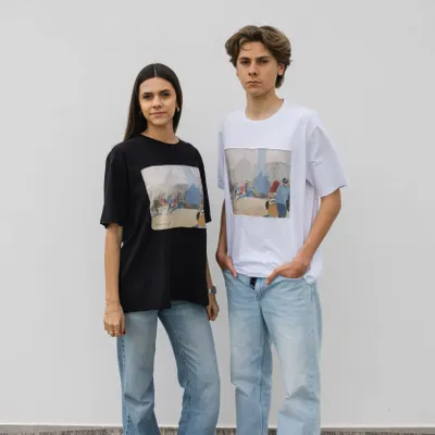 Prêt-à-porter - T-shirt Art Window « Rome dans l'après-midi » - MARALETTO