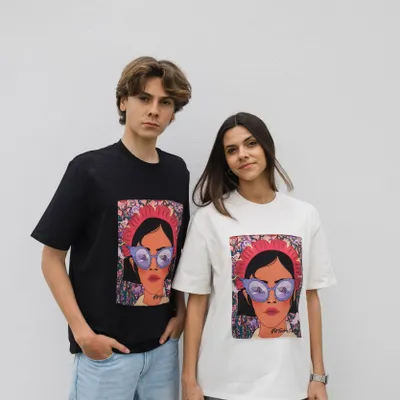 Prêt-à-porter - T-shirt Art Window « Des pensées que je ne partagerai jamais » - MARALETTO