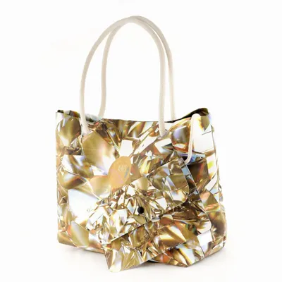 Bags and totes - Crystal Gold Medium Beach Bag - BEACH VIBES