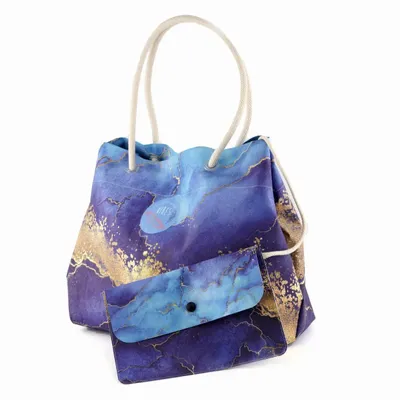 Sacs et cabas - Sac de plage Medium Marbre - BEACH VIBES