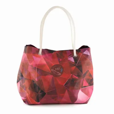 Bags and totes - Crystal Red Medium Beach Bag - BEACH VIBES