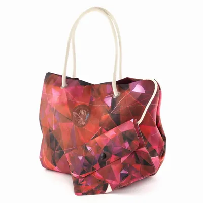 Bags and totes - Crystal Red Medium Beach Bag - BEACH VIBES