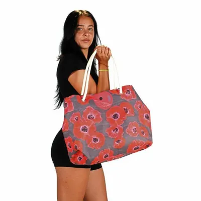 Bags and totes - Medium Poppies Beach Bag - BEACH VIBES